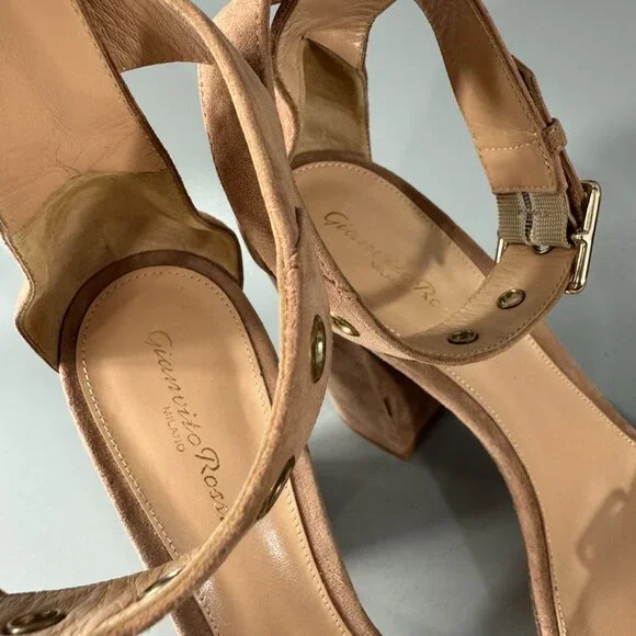 Gianvito Rossi Suede Sandals, Size 41.5